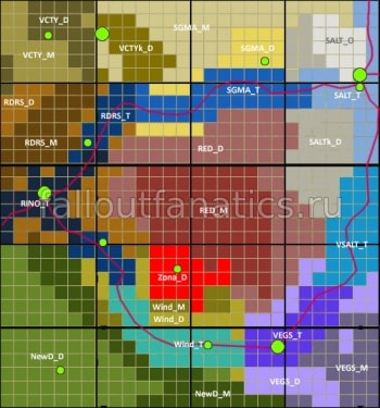 Схемы встреч Fallout Nevada